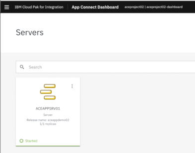 Figure 6: Application and message flow in the ACE dashboard